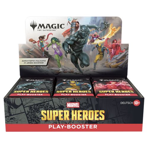 Magic: The Gathering – Marvel Super Heroes – Play-Booster-Display Deutsch