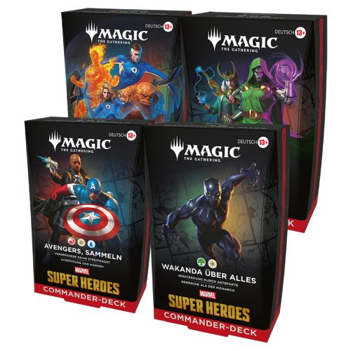 Magic: The Gathering – Marvel Super Heroes – Commander-Deck-Set (4 Decks) Deutsch